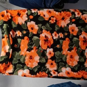 2XL Orange floral skirt *SOLD*